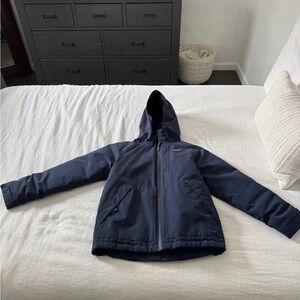Patagonia Kids Navy Hooded Puffer Jacket